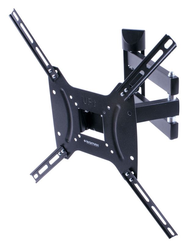 Кронштейн для телевизора Kromax DIX-24 черный 15"-55" макс.35кг настенный поворотно-выдвижной и накл