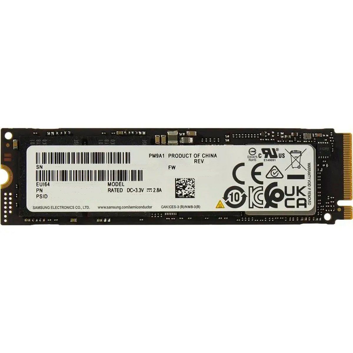 Накопитель SSD Samsung PCIe 4.0 x4 1TB MZVL21T0HCLR-00B00 PM9A1 M.2 2280 OEM