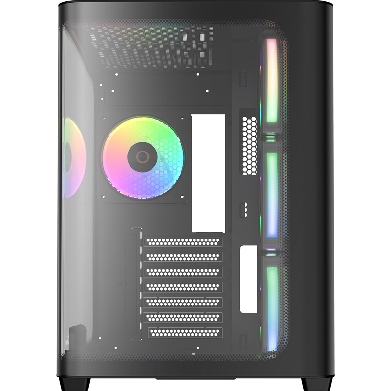 Корпус Ocypus Iota C70 Curve BK ARGB, Midi-Tower, TG, 4x120mm ARGB, 2xUSB-A 3.0 + 1xUSB-C 3.1, ATX, 