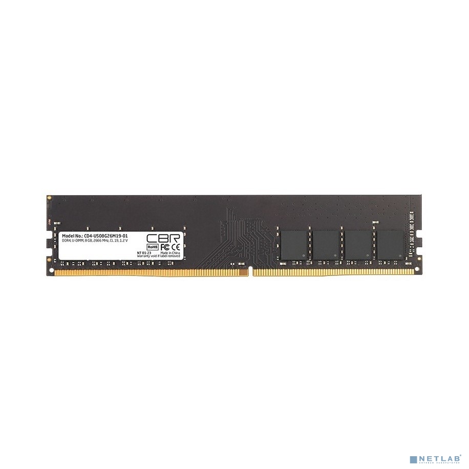 Оперативная память CBR DDR4 DIMM (UDIMM) 8GB CD4-US08G26M19-01 PC4-21300, 2666MHz, CL19, 1.2V