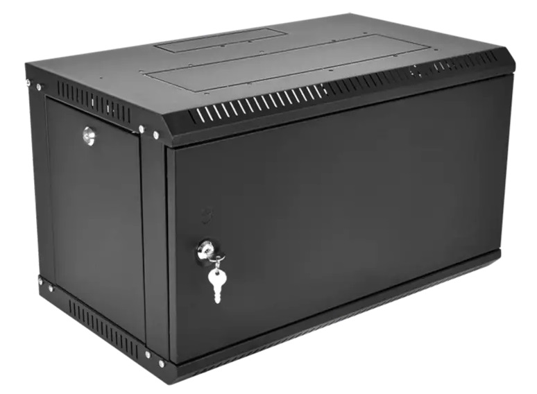 шкаф ЦМО Шкаф телекоммуникационный настенный разборный ЭКОНОМ 9U (600  650) дверь металл, цвет черны