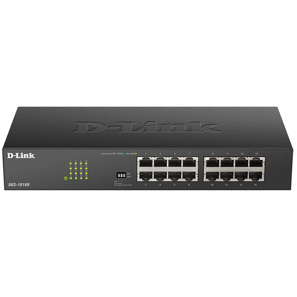 Коммутатор D-Link DGS-1016D DGS-1016D/J1A (L2) 16x1Гбит/с неуправляемый