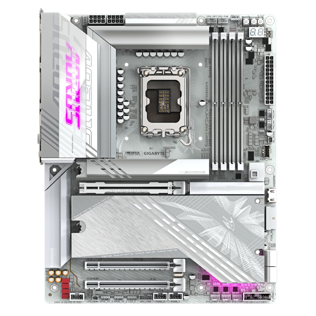 Материнская плата Gigabyte Z890 AORUS ELITE X ICE Soc-1851 Intel Z890 4xDDR5 ATX AC`97 8ch(7.1) 2.5G