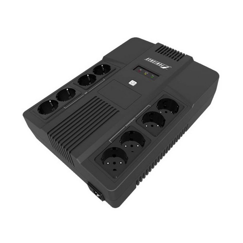 ИБП POWERMAN Brick 1000 Мощность 1000 ВА/600 Вт, батареи:  12 В 9 Ач - 1 шт, Розетки Shuko - 8 шт. З