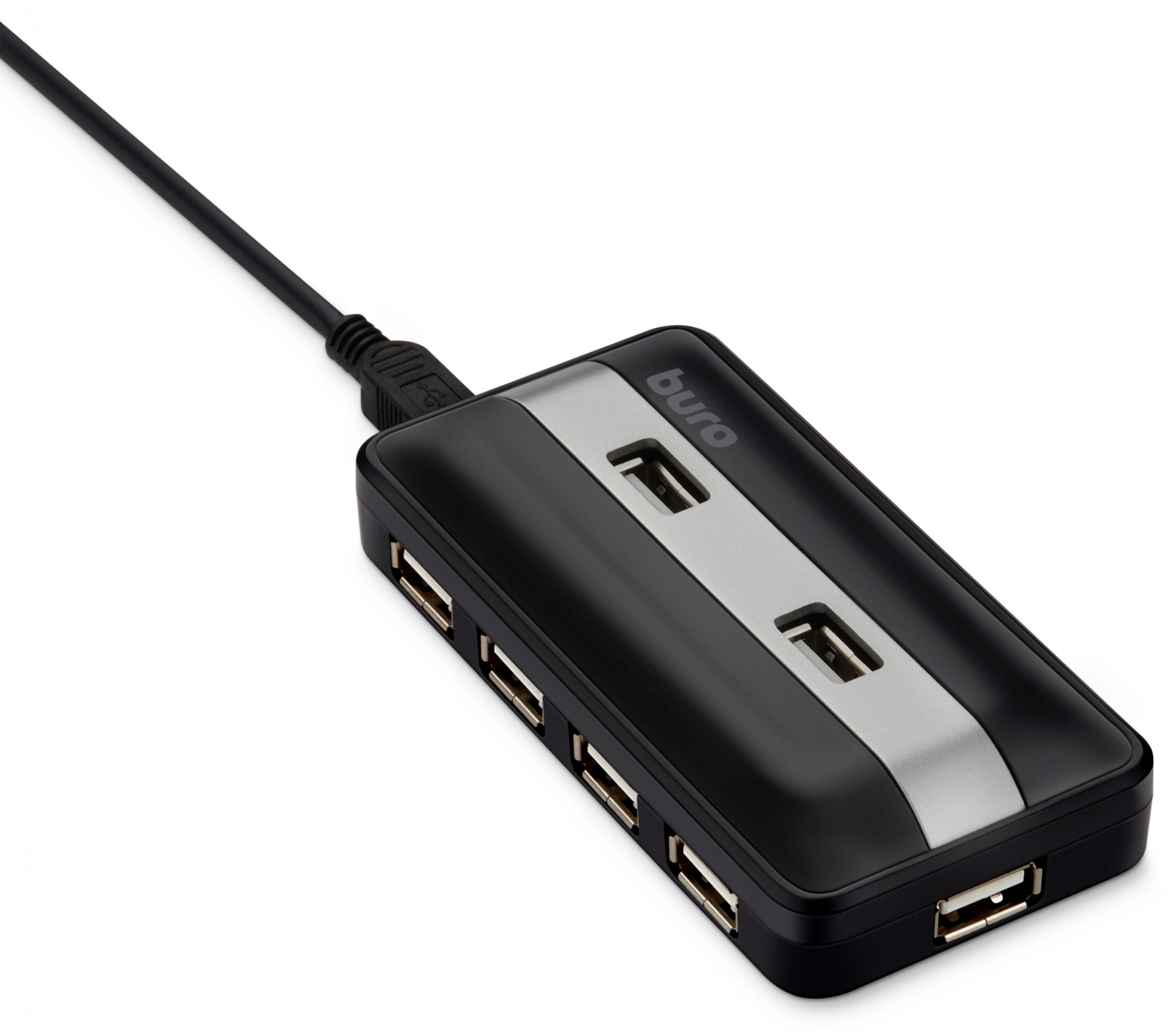 Разветвитель USB 2.0 Buro BU-HUB7-U2.0 7порт. черный
