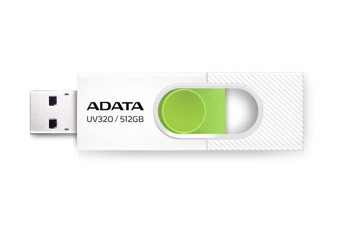 USB накопитель ADATA 512GB USB 3.2 Gen1 AUV320-512G-RWHGN White/Green