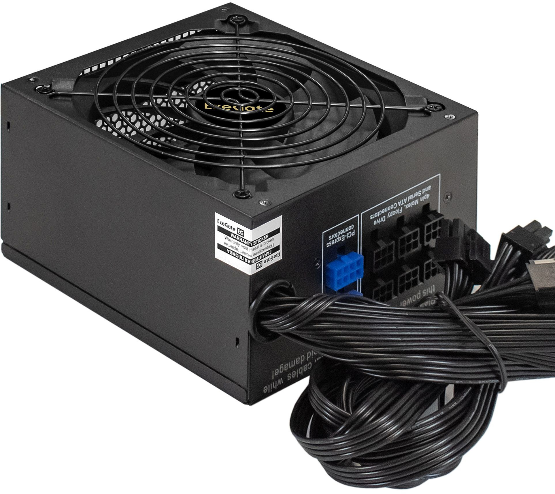 Блок питания Exegate ATX 1000W 1000PPX 80+ (20+4pin) APFC 140mm fan 8xSATA Cab Manag