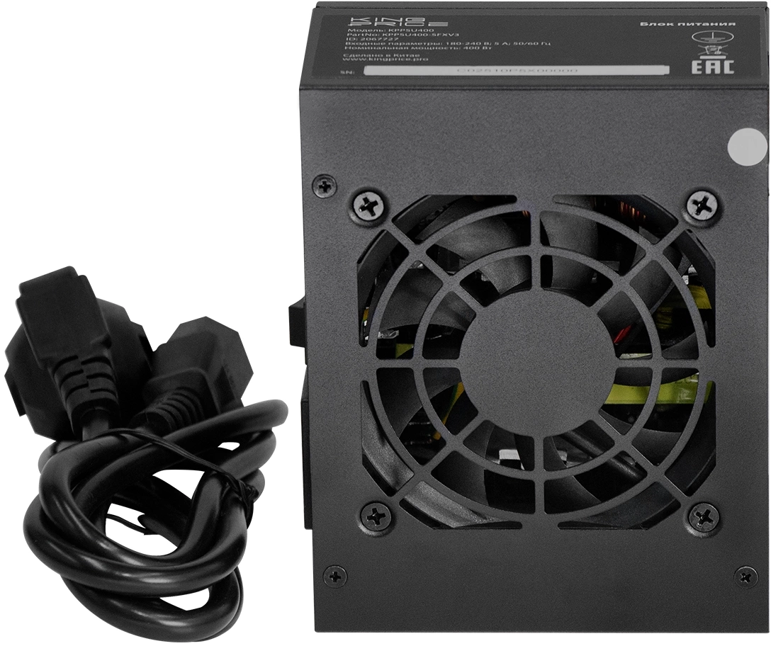 Блок питания KingPrice SFX 400W KPPSU400 (20+4pin) PPFC 80mm fan 3xSATA