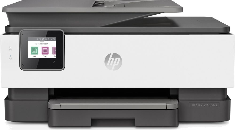 МФУ струйный HP OfficeJet 8023 (1KR64B) A4 Duplex WiFi черный