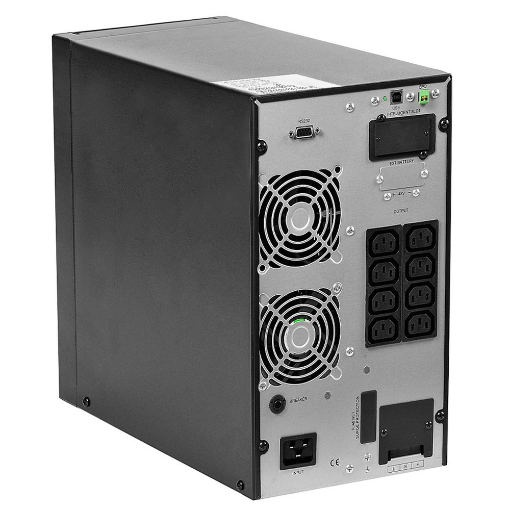 ИБП POWERMAN Online 3000I N (IEC320) Мощность 3000 ВА/2700 Вт, батареи: 12 В 9 Ач - 6 шт. Подключени