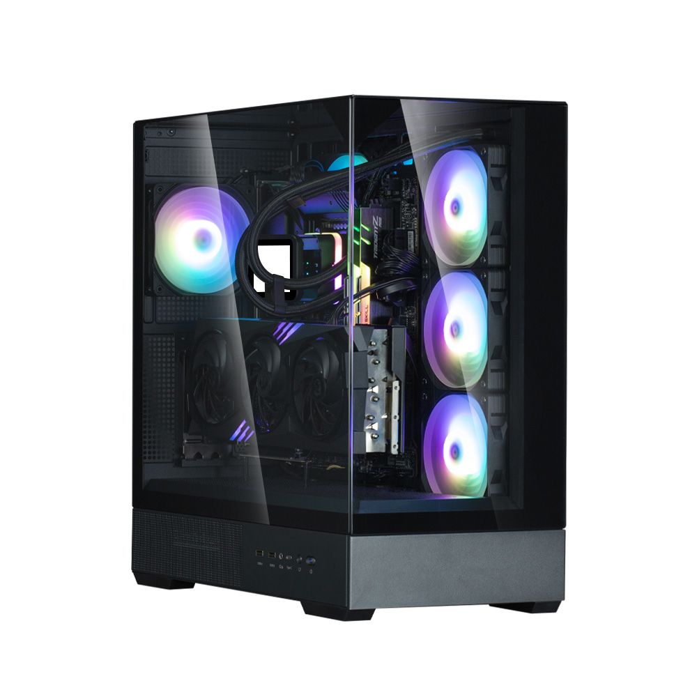 Корпус для ПК Zalman P40 Prism Plus Black ATX Mid Tower PC Case, 120mm ARGB Fanx4