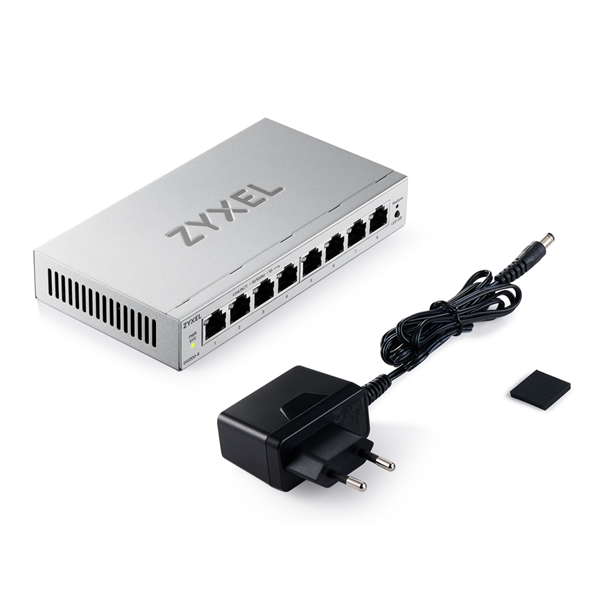 Коммутатор Web Smart L2 коммутатор Zyxel GS1200-8v3, 8xGE, настольный, бесшумный