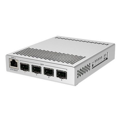 Коммутатор MikroTik CRS305-1G-4S+IN (L3) 1x1Гбит/с 4xКомбо(10GBase-T/SFP+) 4SFP+ управляемый