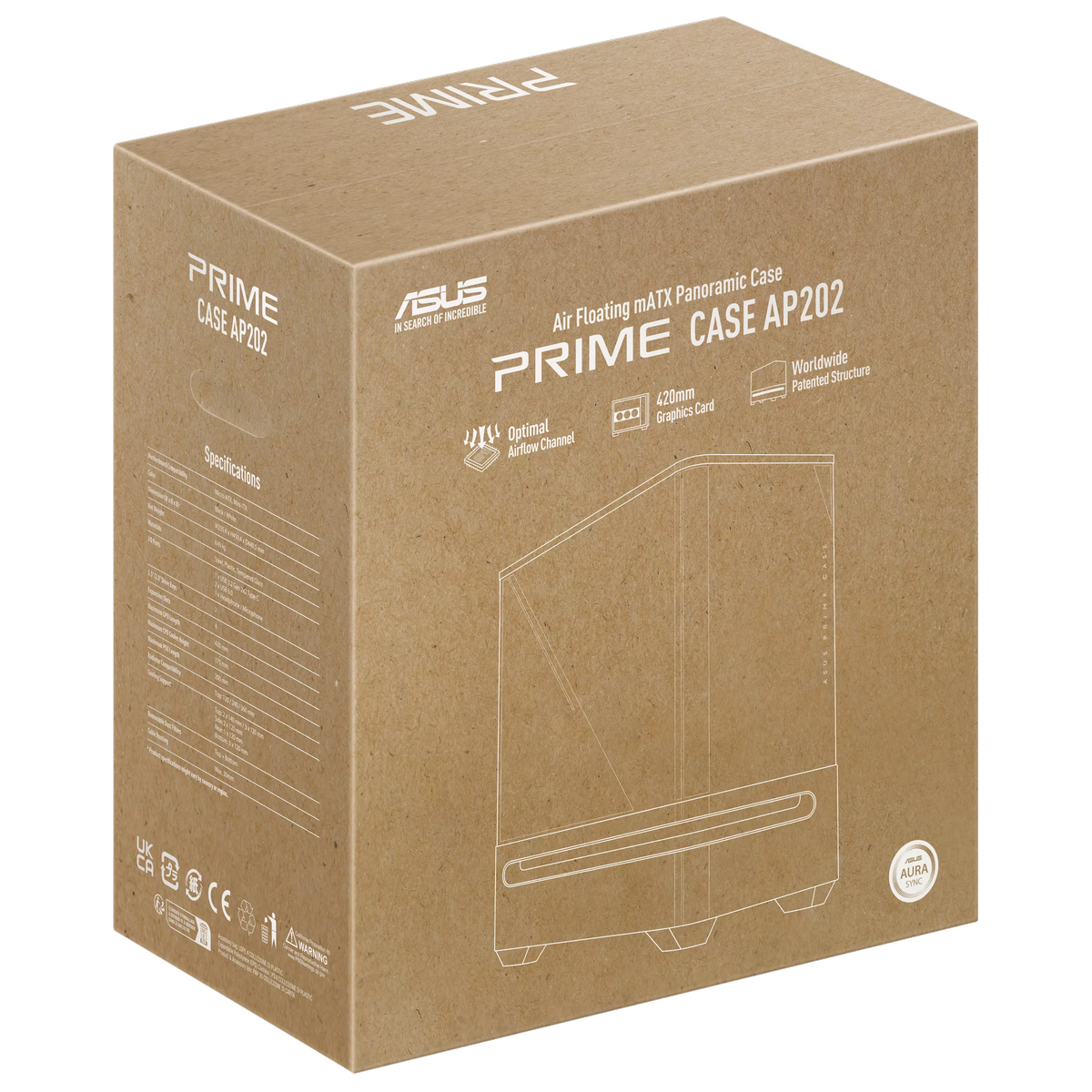 Корпус для ПК ASUS PRIME AP202 TG ARGB BLACK