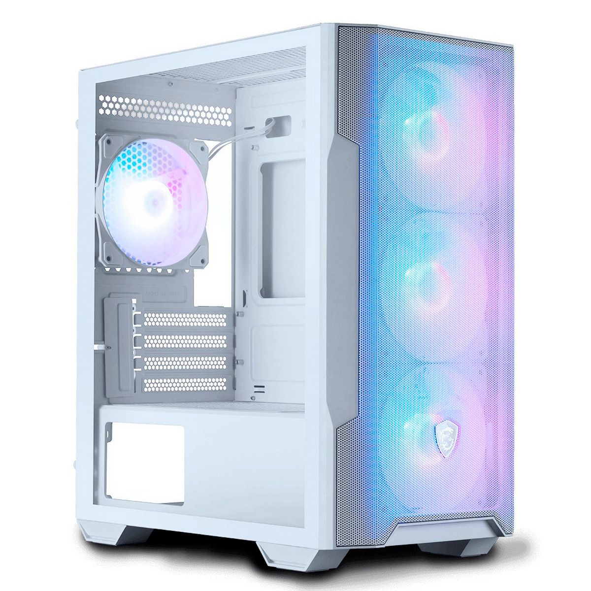 Корпус MSI MAG FORGE M100R WHITE Mini-Tower, MATX, 1xUSB 3.0, 2xUSB 2.0, 4x120mm ARGB Fan, ARGB Cont