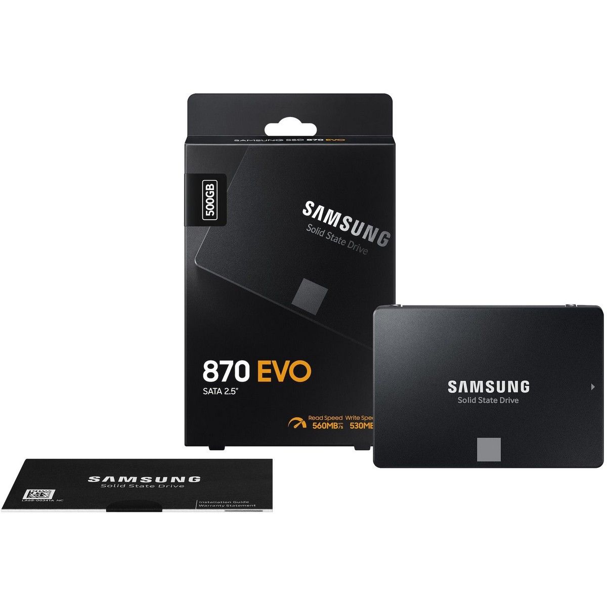 Твердотельный накопитель SSD Samsung 2.5" 500GB 870 EVO Client SSD MZ-77E500B SATA 6Gb/s, 560/5