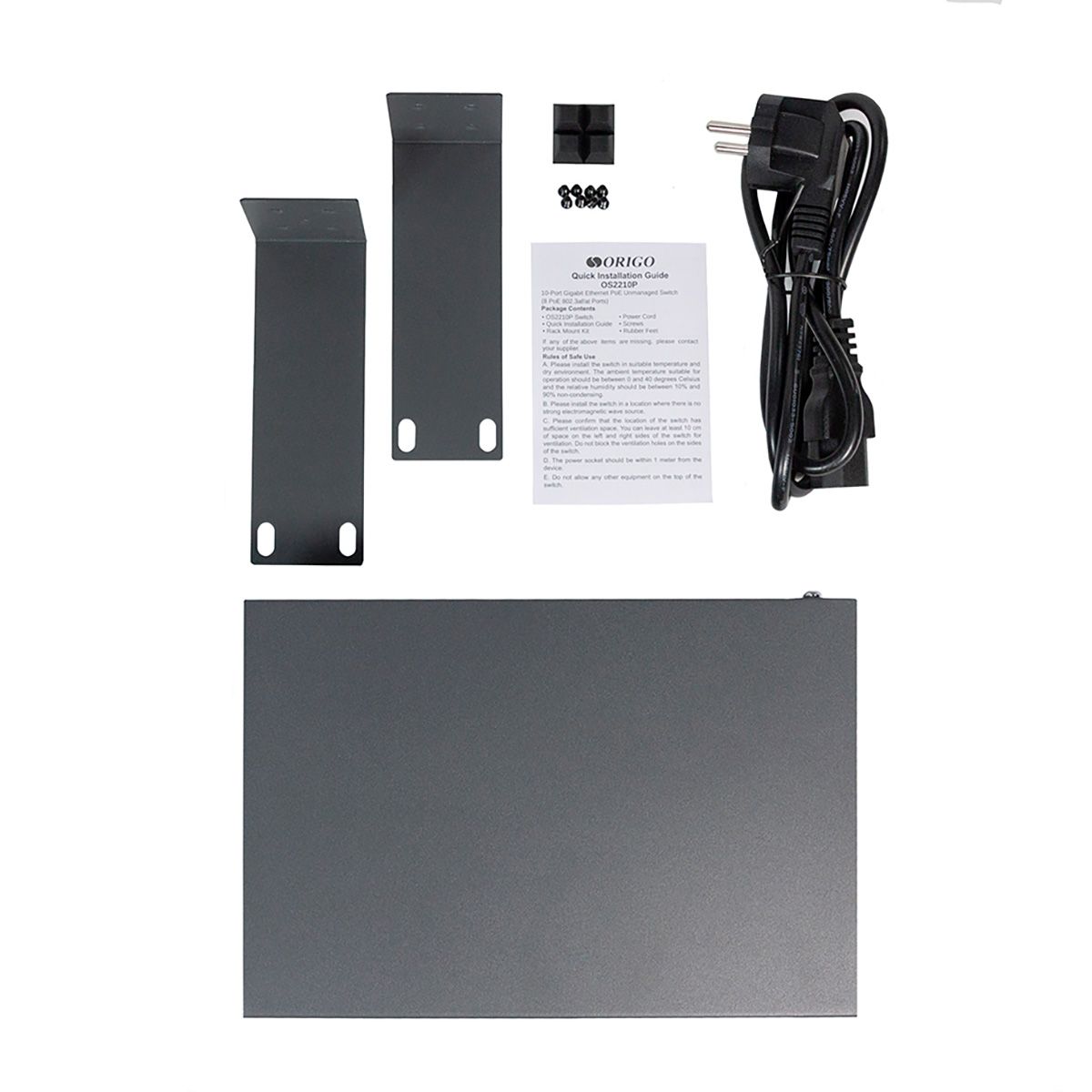 Коммутатор Origo OS2210P/120W OS2210P/120W/A1A (L2+) 10x1Гбит/с 8PoE+ 120W неуправляемый