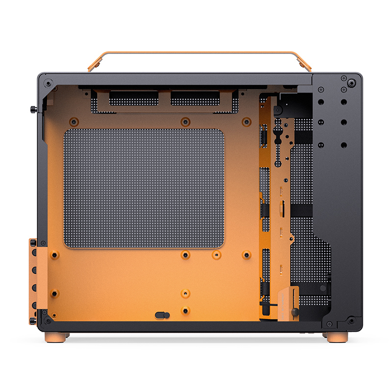 Корпус JONSBO Z20, Mini-Tower, TG, no fan, 1xUSB-A 3.2 + 1xUSB-C 3.2, mATX, mITX Orange/Black