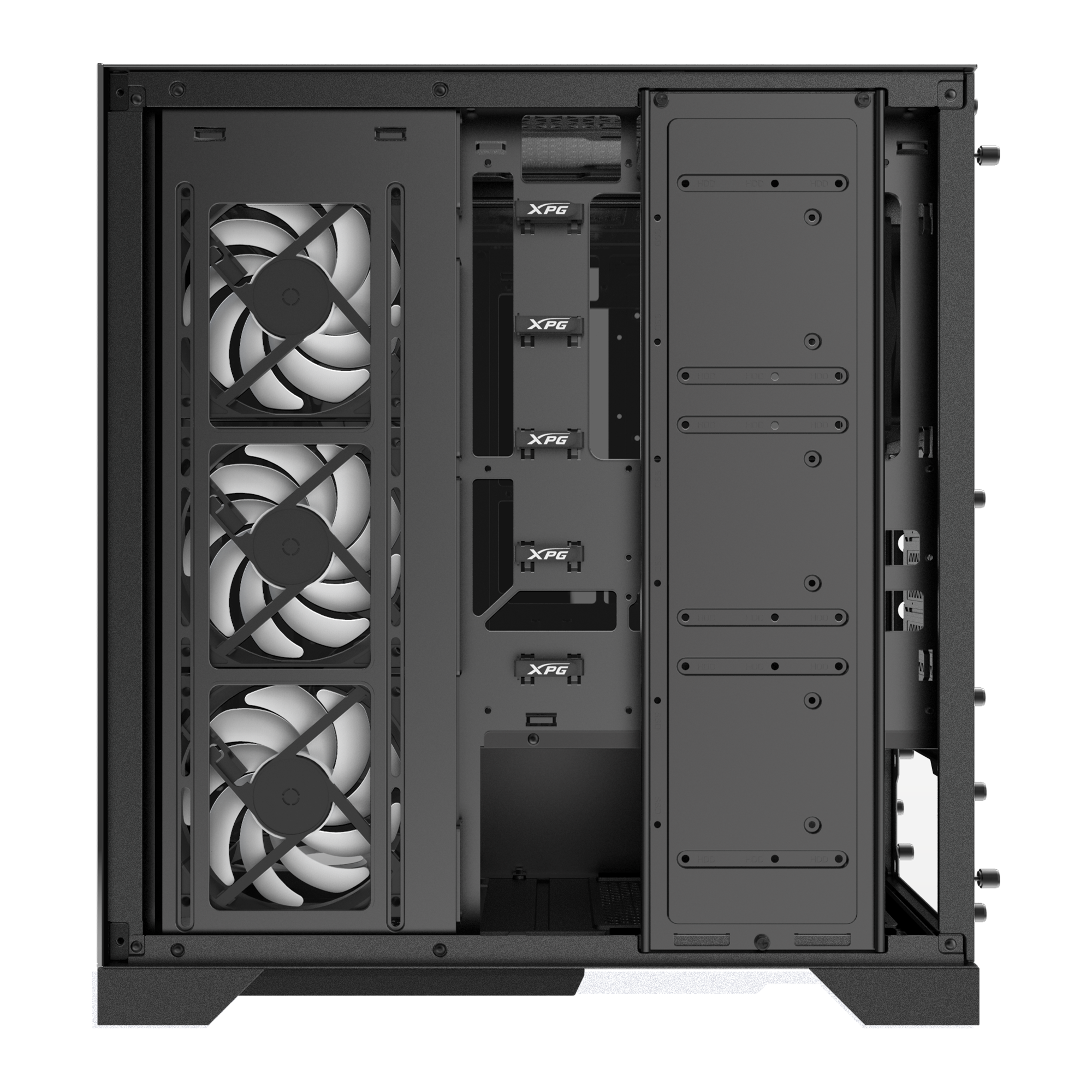 Корпус XPG INVADER X BLACK (INVADERXMT-BKCWW) Mid-Tower Gaming ATX PC Case with Panoramic View, Temp