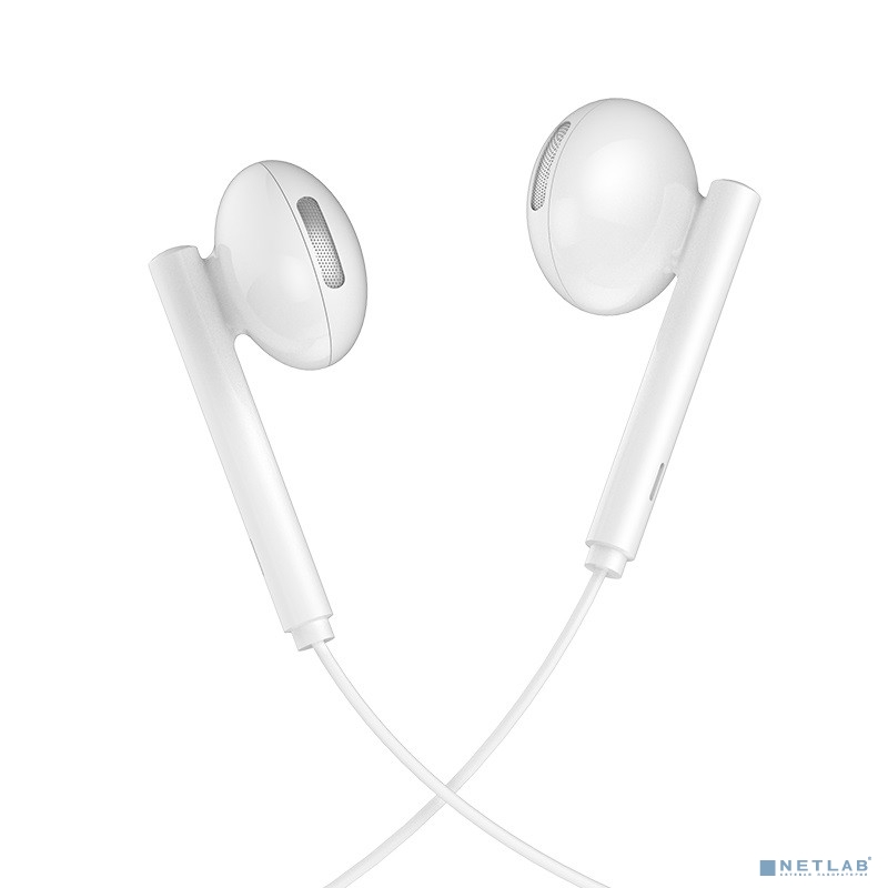 HOCO L10/ Наушники + микрофон/ Кнопка управления/ Регулятор громкости/ 1.2м/ Type-C/ White