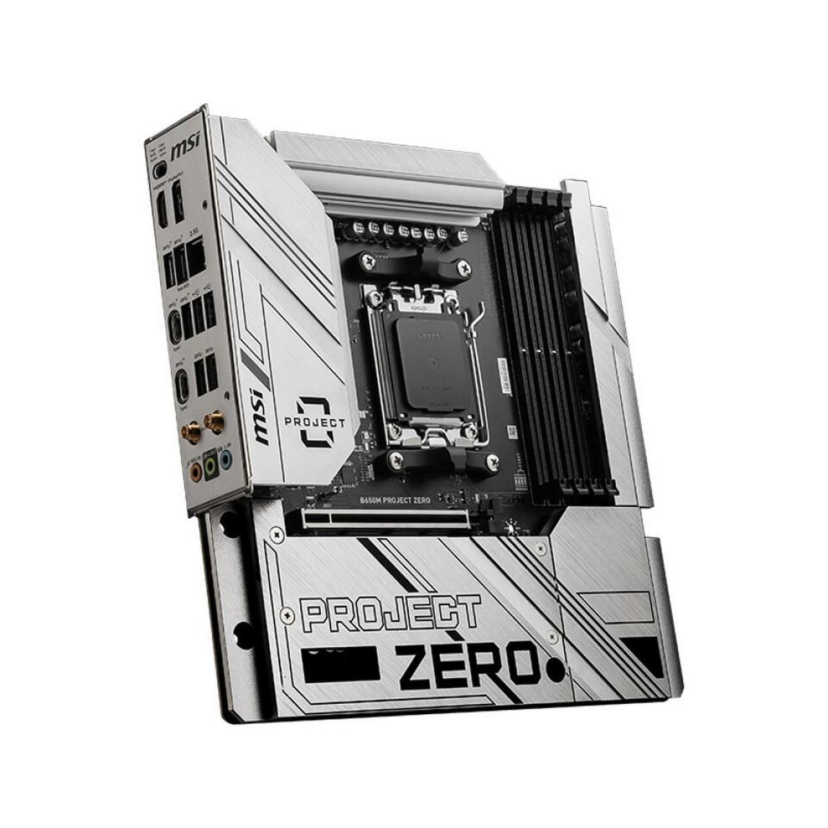 Материнская плата MSI B650M PROJECT ZERO B650, AM5, 4*DDR5, 1*PCIEx16, 1*PCIEx1, 2*M.2, 3*TypeC, 3*U