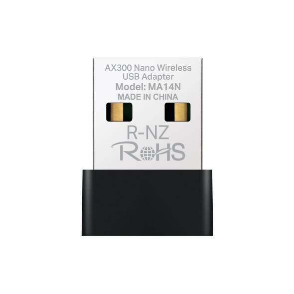 Сетевой адаптер Wi-Fi Mercusys MA14N АХ300 USB 2.0 (ант.внутр.) 1ант.