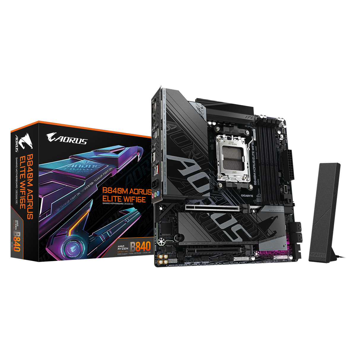 Материнская плата Gigabyte B840M AORUS ELITE WIFI6E, RTL