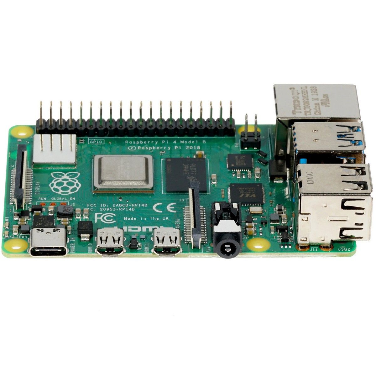 Одноплатный компьютер Raspberry Pi  4 Model B (RA545) Retail, 4GB RAM, Broadcom BCM2711 Quad core Co