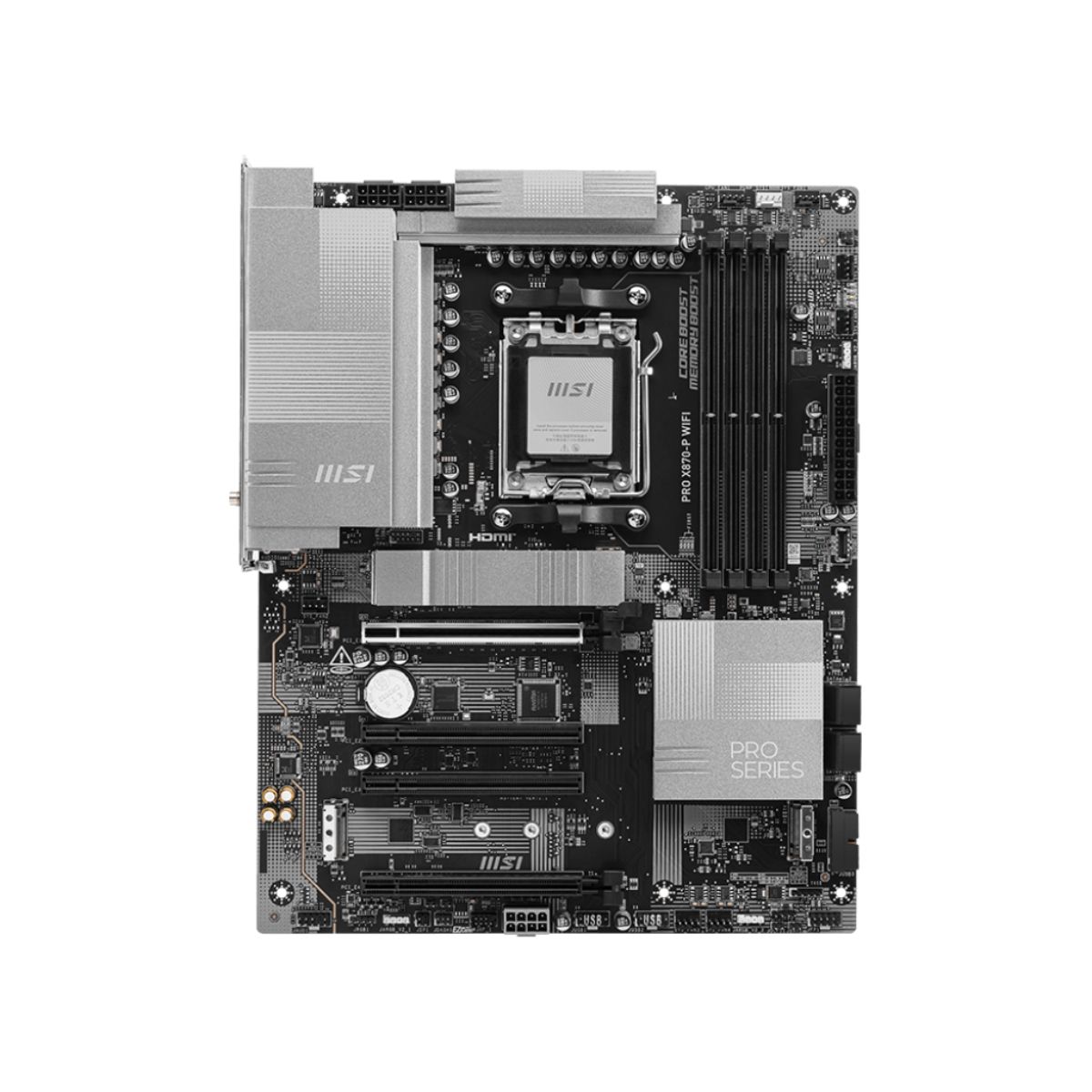 Материнская плата MSI PRO X870-P WIFI Socket AM5 AMD X870 4xDDR5 ATX AC`97 8ch(7.1) 5Gigabit RAID+HD