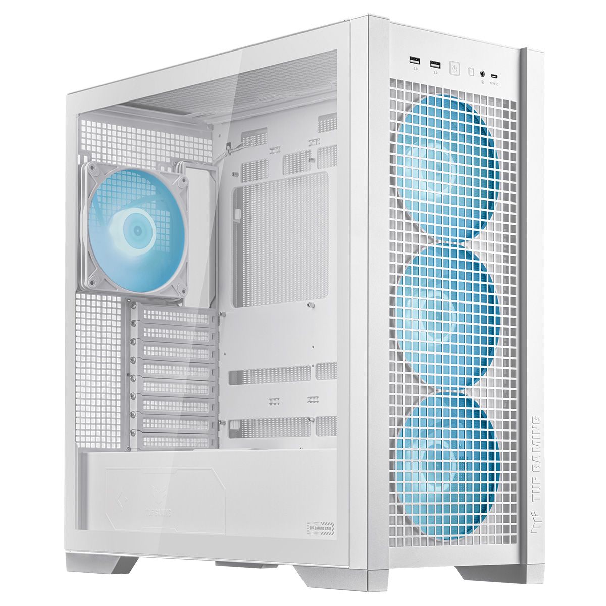 Корпус ASUS TUF GAMING GT302 TG ARGB WHITE/ GT302/ARGB FANS/WHT (90DC00I3-B19000)