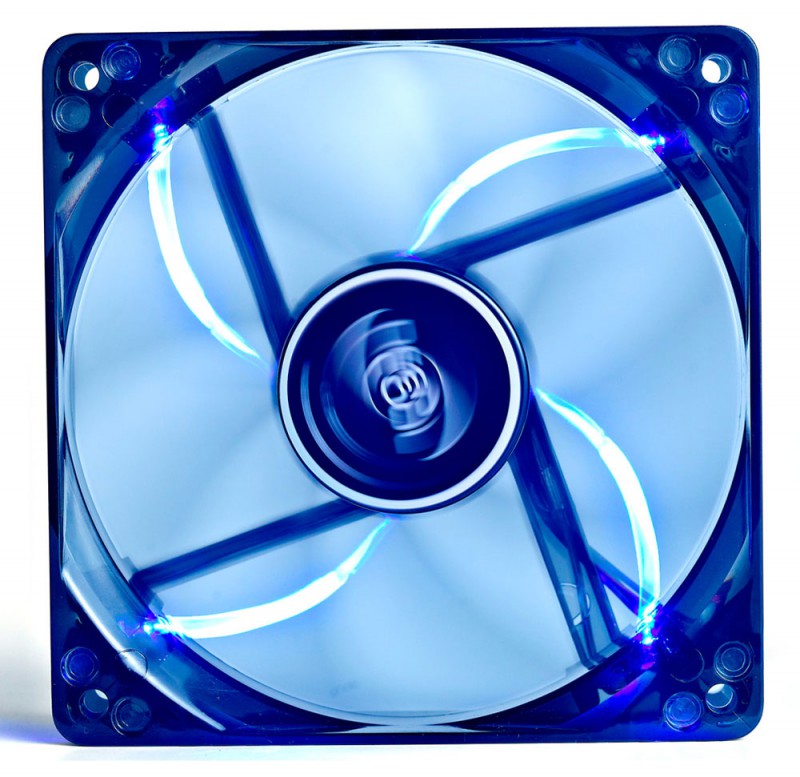 Вентилятор для корпуса Deepcool Wind Blade 120 LED 120х120x25 черный 3-pin 4-pin (Molex) 26дБ (DP-FL