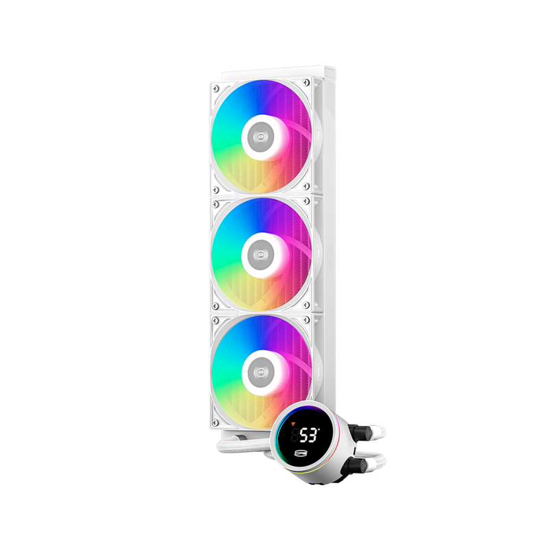 Система водяного охлаждения PcCooler DA360 Pro Digital ARGB Soc-AM5/AM4/1200/1700/1851 белый 4-pin 3