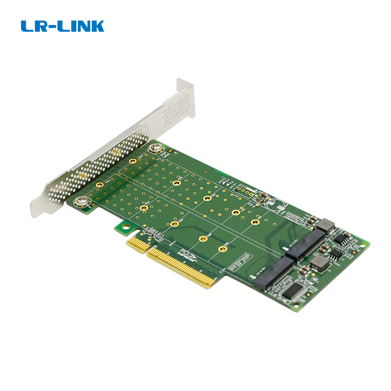 LR-Link PCIe x8 to 2-Port M.2 NVMe Adapter