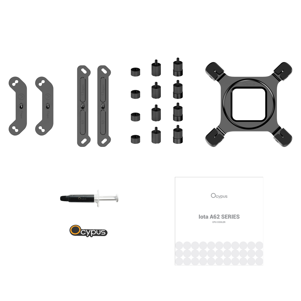Кулер для процессора Ocypus Iota A62 BK, 2x120mm FAN, Display Panel, 6 HEAT PIPES, 4-PIN PWM, 500-20