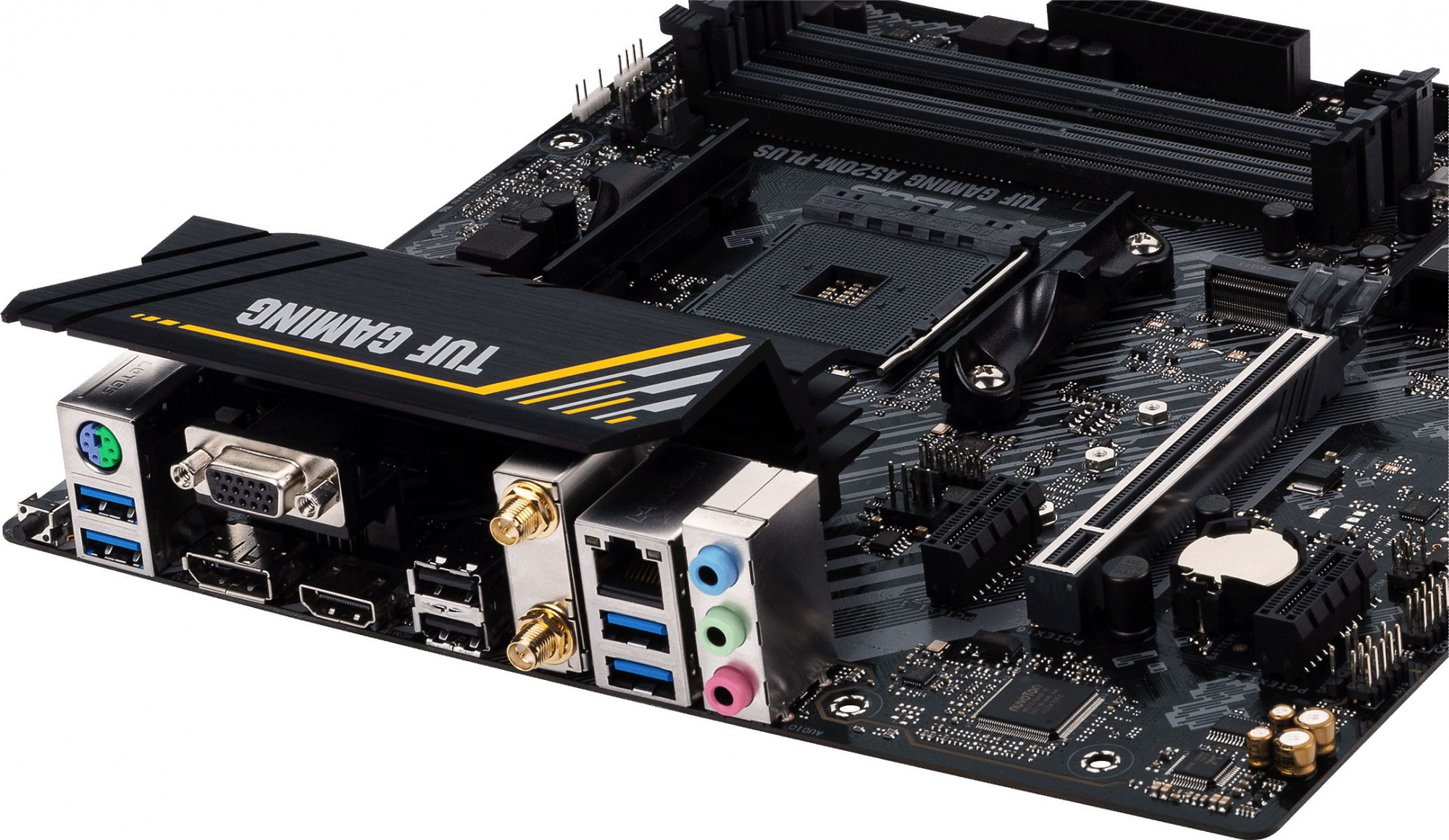 Материнская плата Asus TUF GAMING A520M-PLUS WIFI Soc-AM4 AMD A520 4xDDR4 mATX AC`97 8ch(7.1) 2xGgE 