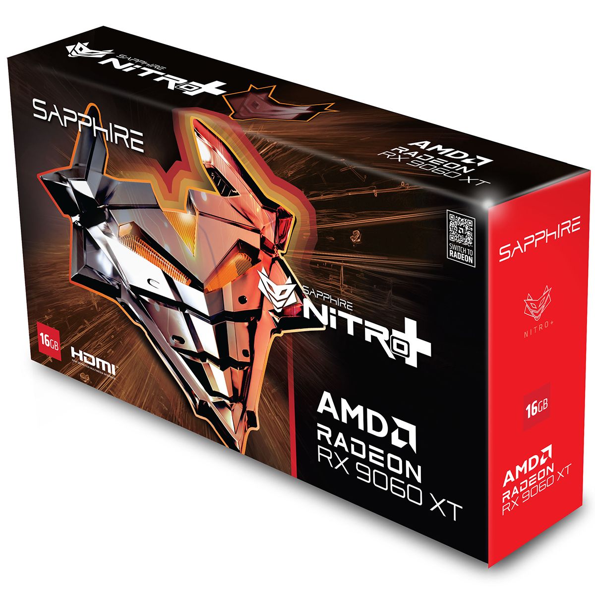 Видеокарта Sapphire PCI-E 5.0 11350-01-20G NITRO+AMD RADEON RX 9060 XT GAMING OC 16GB DUAL AMD Radeo