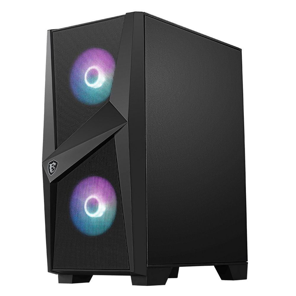 Корпус MSI MAG FORGE 100R Mid-Tower, ATX, 2xUSB 3.2, Audio I/O, 2x120mm ARGB Fan, 1x120mm black Fan,