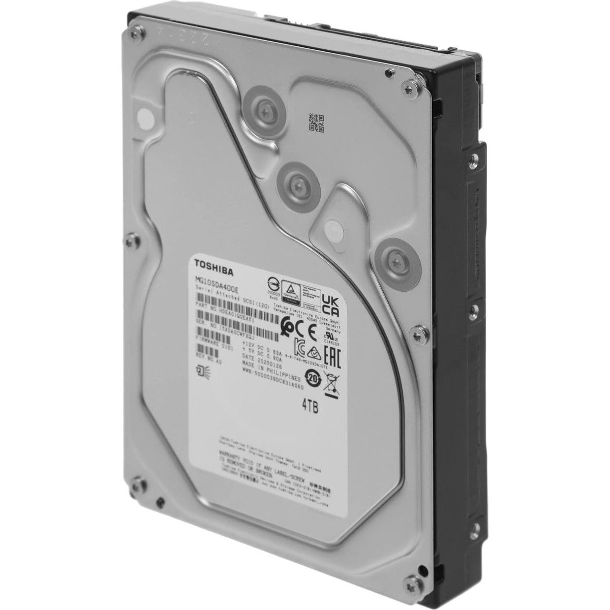Жесткий диск Toshiba SAS 3.0 4TB MG10SDA400E Enterprise Capacity 4KN (7200rpm) 512Mb 3.5"