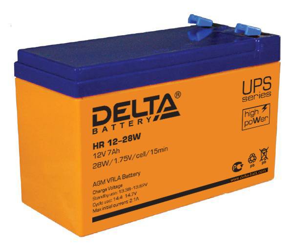 Аккумуляторная батарея DELTA BATTERY HR 12-28 W (12 В/ 7 Ач)