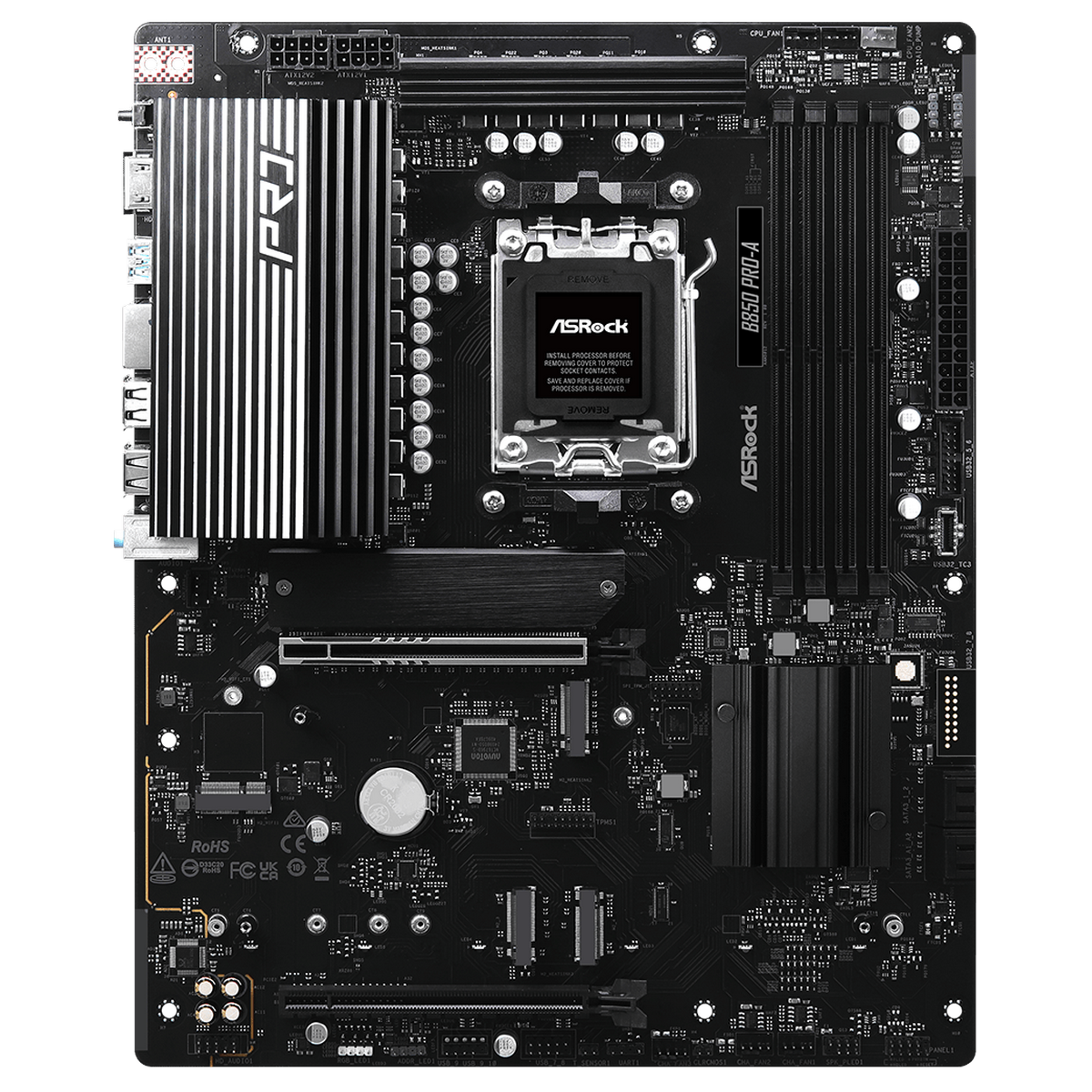 Материнская плата Asrock B850 PRO-A Socket AM5 AMD B850 4xDDR5 ATX AC`97 8ch(7.1) 2.5Gg RAID+HDMI