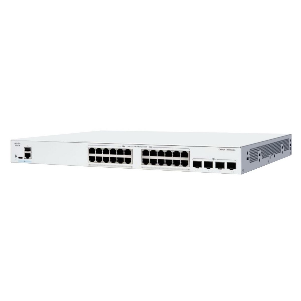 Коммутатор CISCO Catalyst 1300 24x 10/100/1000 Ethernet ports RJ-45, 4x 10G SFP+ uplinks, Fanless, C