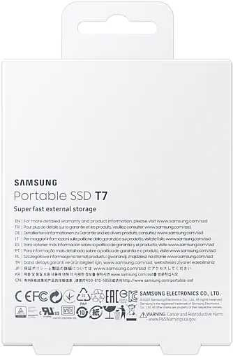 Накопитель SSD Samsung USB-C 1Tb MU-PC1T0H/WW T7 1.8" синий