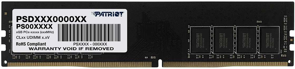 Память DDR4 16GB 3200MHz Patriot PSD416G32002 Signature OEM PC4-25600 CL22 DIMM 288-pin 1.2В dual ra