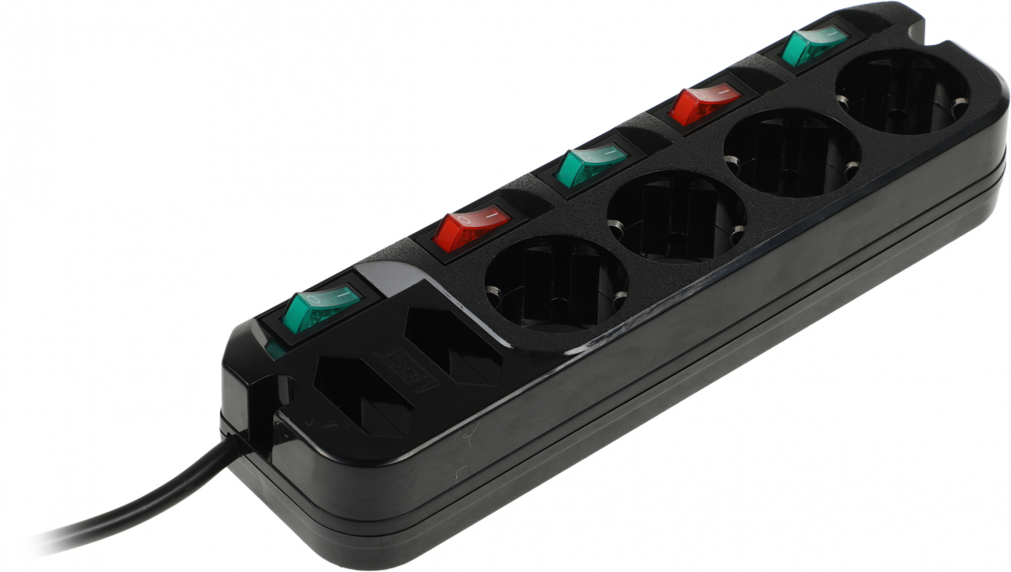 Сетевой удлинитель Most A10 1.6м (6 розеток) черный (коробка)