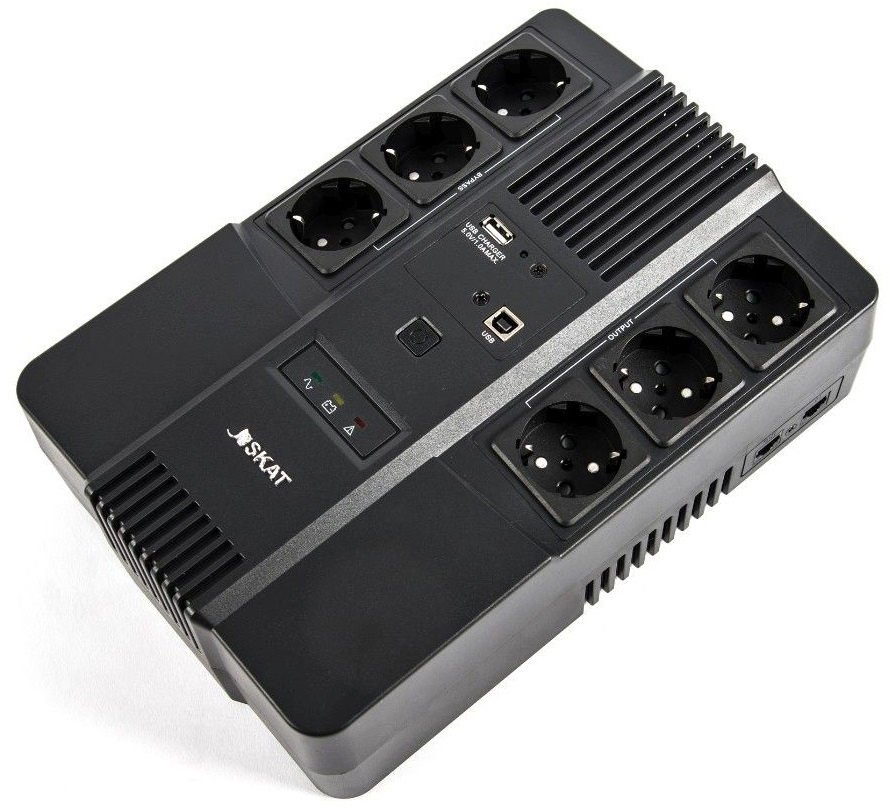 Источник бесперебойного питания Бастион Skat 600 AI 360Вт 600ВА черный