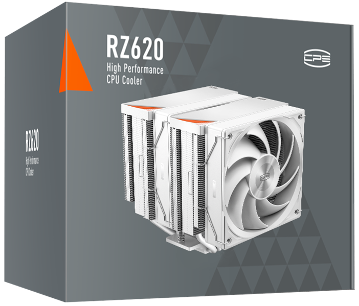 Устройство охлаждения(кулер) PcCooler RZ620 WH Soc-AM5/AM4/1151/1200/2066/1700 белый 4-pin 28-32dB A