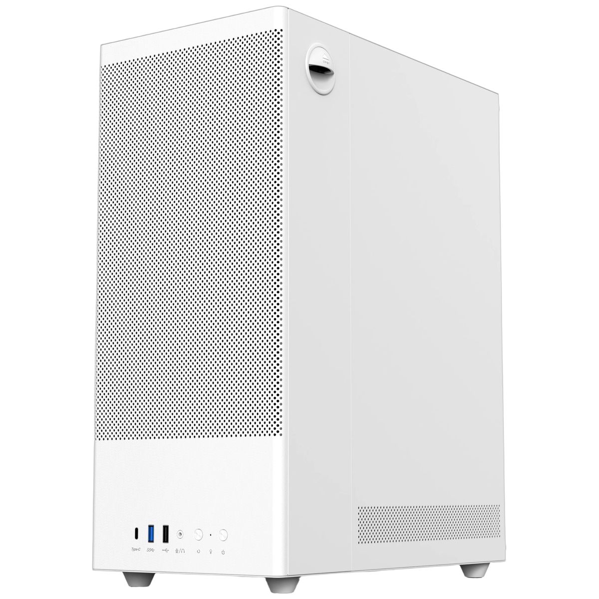 Корпус для ПК ACD Citadel 108W ATX, Type-C + 2XUSB ports + HD audio combo, Mesh, TG, White.