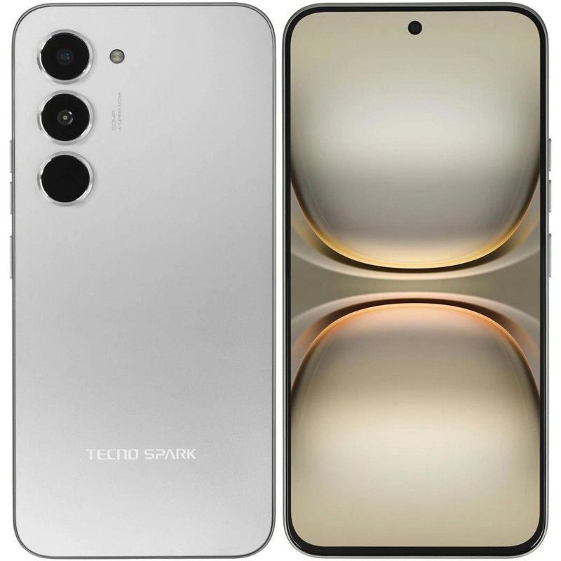 Смартфон Tecno Spark 40 Pro 256Gb 8Gb титан моноблок 3G 4G 2Sim 6.78" 1224x2720 Android 15 50Mpix 80
