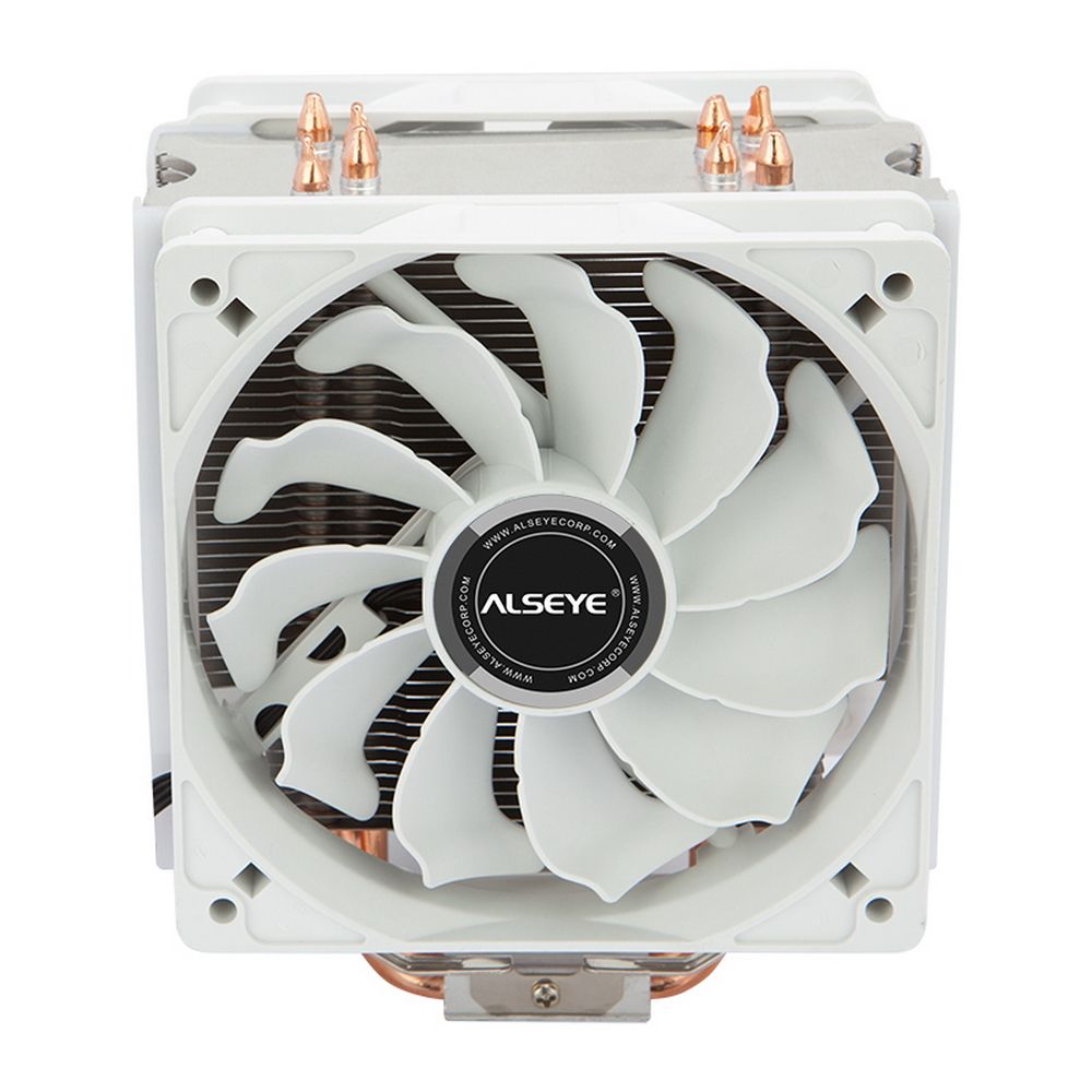Вентилятор ALSEYE S120D-W Universal, TDP 135W, 2x120FAN, 4 heat pipe, WHITE, PWM, RTL{20} (874265)