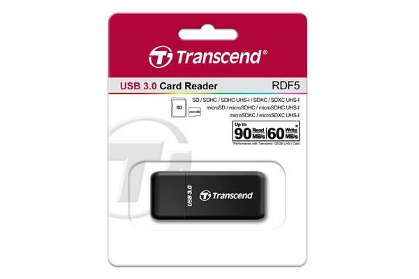USB 3.0 Multi-Card Reader F5 All in 1 Transcend [TS-RDF5K] Black
